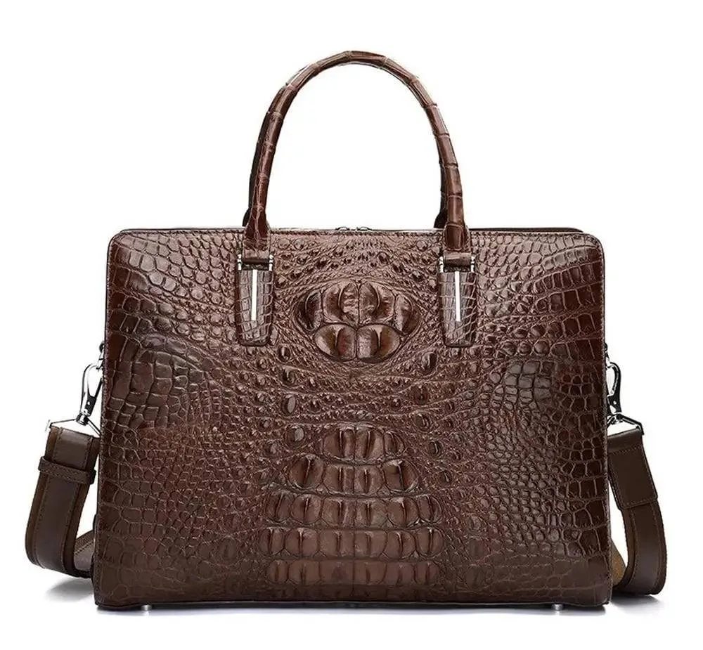 Mens  Crocodile Leather Briefcase