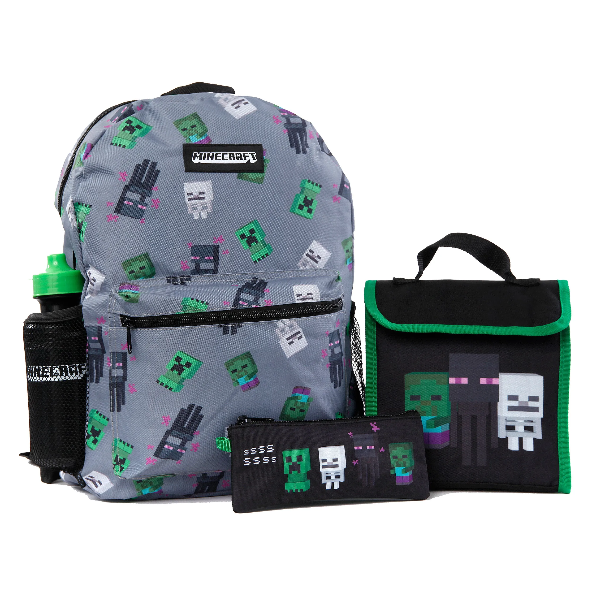 Minecraft Backpack - 4 Piece Set