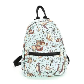 Mini Teal Backpack - Adorable Otters