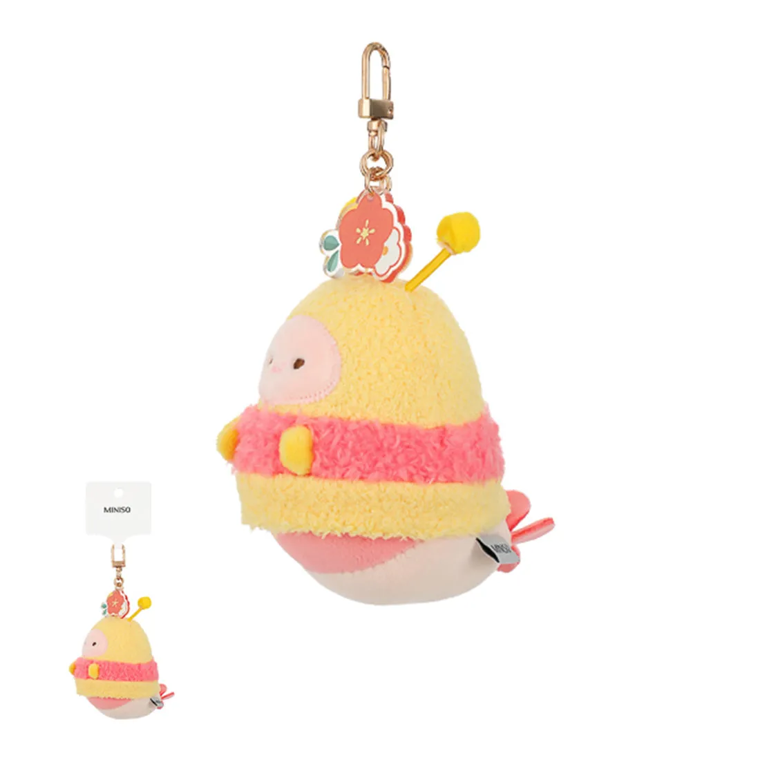 MINISO Yummy Yummy Series Plush Bag Charm (Strawberry Shrimp)