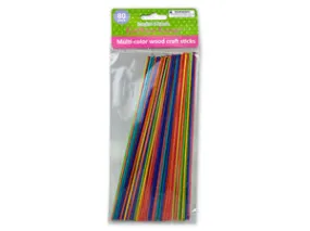 Multi-color Wood Craft Sticks 80 Pack