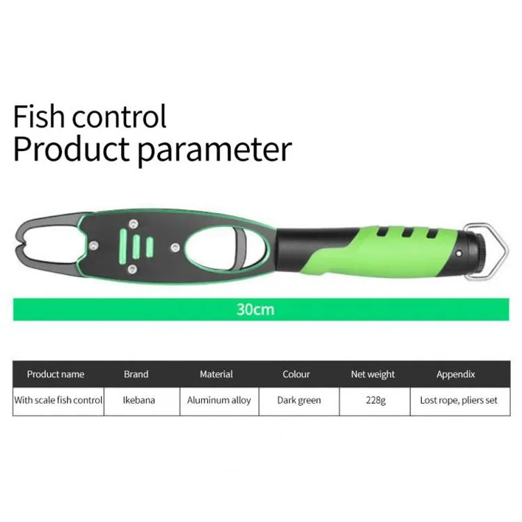 Multifunctional Fish Control Device Aluminum Alloy Lengthened Road Sub Pliers(With Scale Fish Control Device (Grass Green))