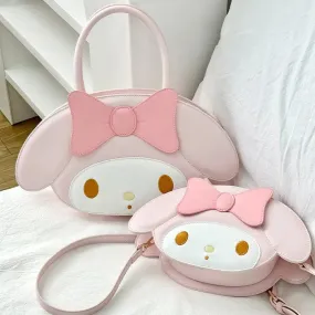 My Melody and Hello Kitty PU Crossbody Handbag