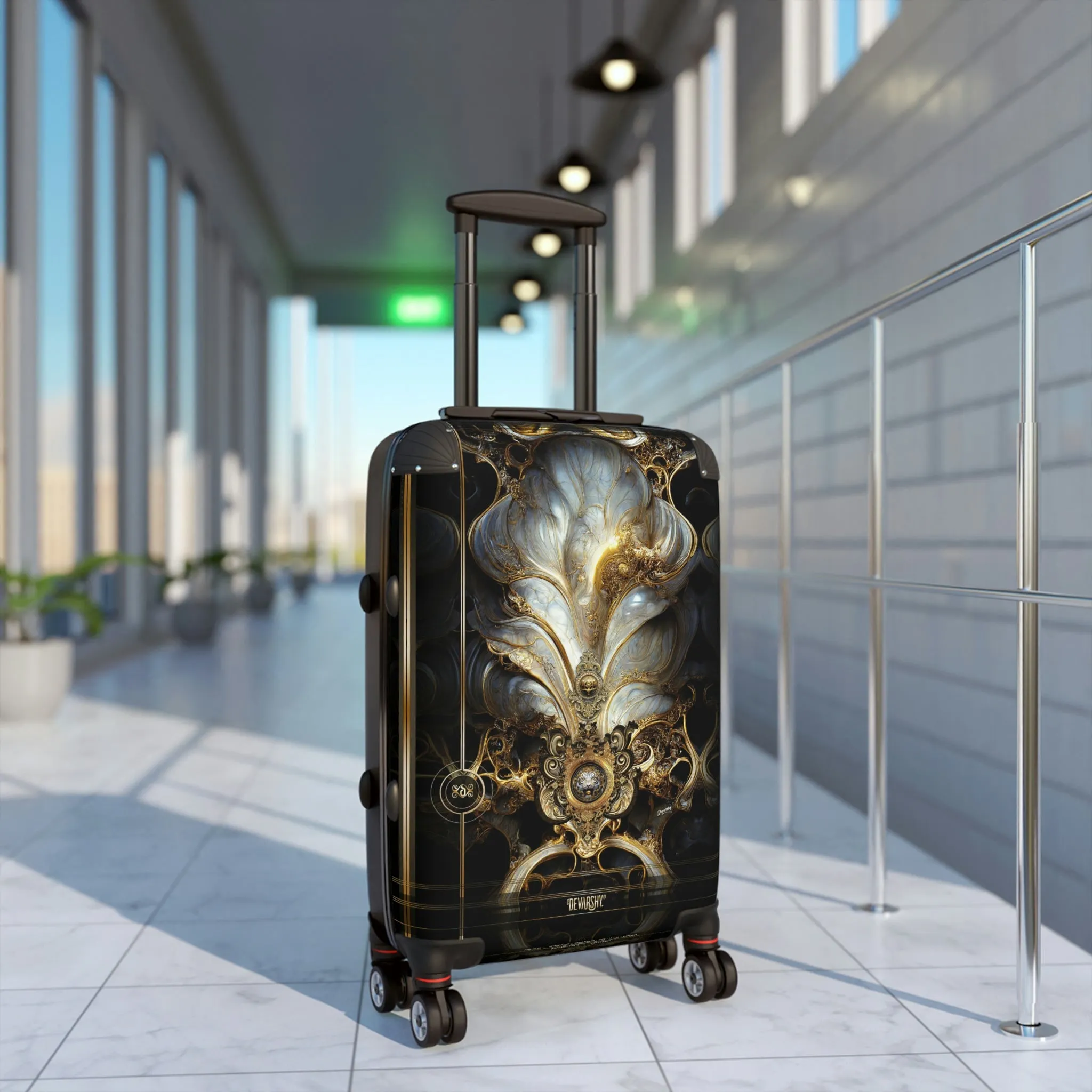 Mystique Bloom Suitcase 3 Sizes Carry-on Suitcase Baroque Luggage Luxury Hard Shell Suitcase | D20120