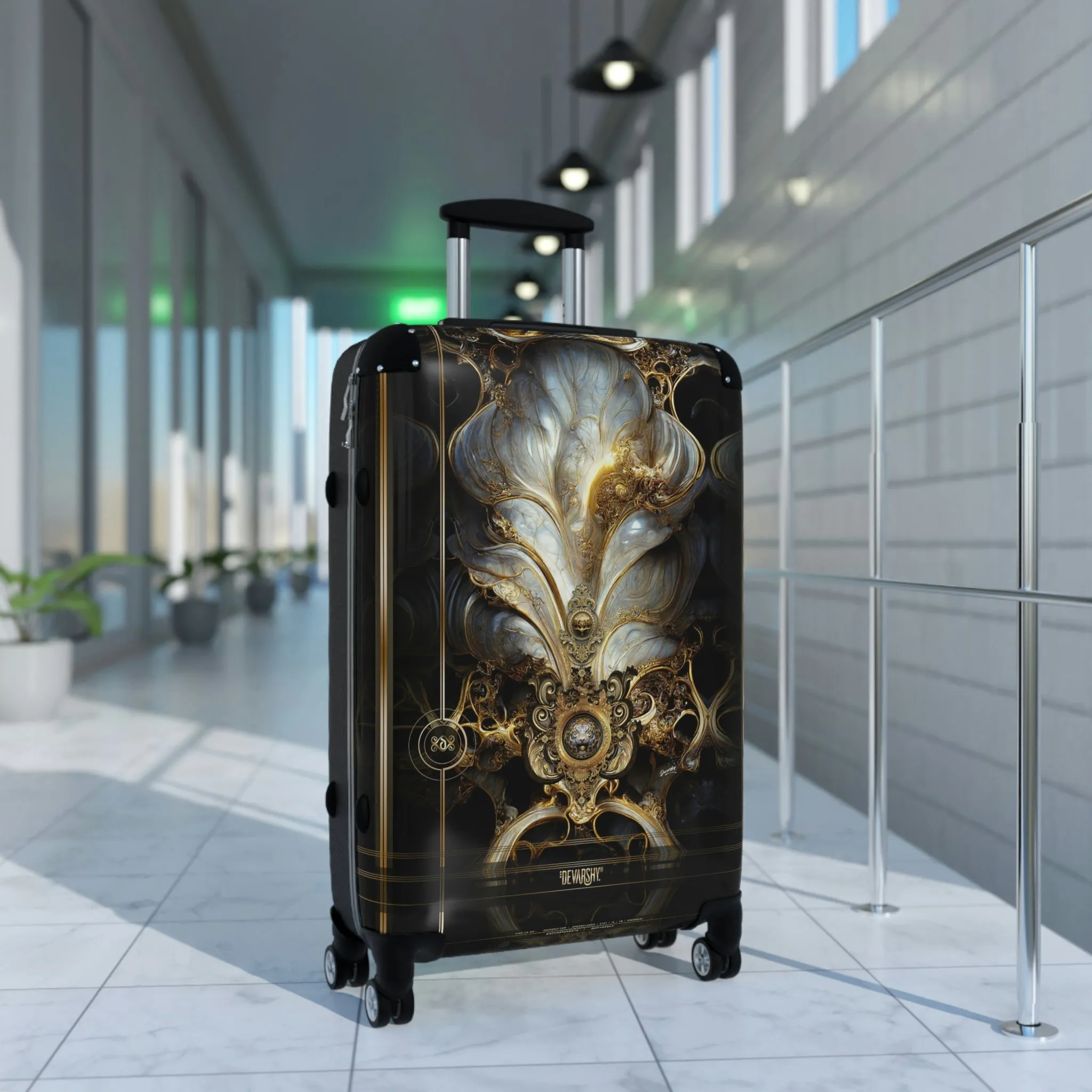 Mystique Bloom Suitcase 3 Sizes Carry-on Suitcase Baroque Luggage Luxury Hard Shell Suitcase | D20120