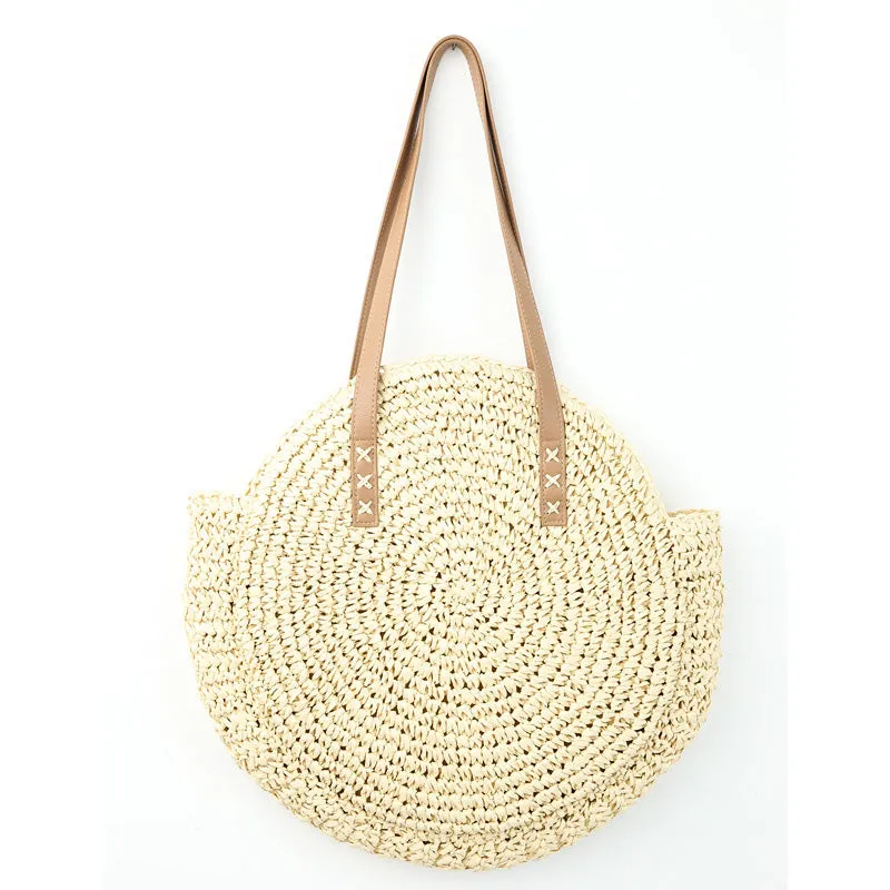 Natural Rattan Handmade Beach Tote Bag