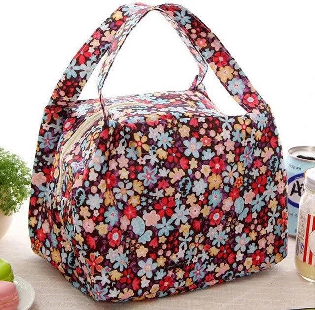 New Fashion Portable Insulated Canvas lunch Bag Thermal Food Picnic Lunch Bags for Women kids Men Cooler Lunch Box Bag Tote