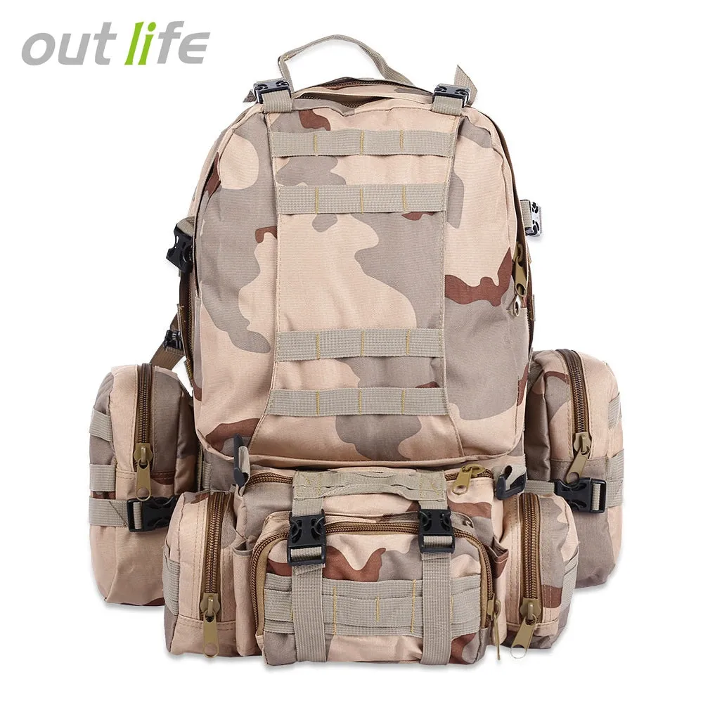 New Tactical Backpack 50L Multifunction Molle Camouflage