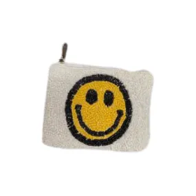 Nima  Smiley Face Beaded Coin Purse