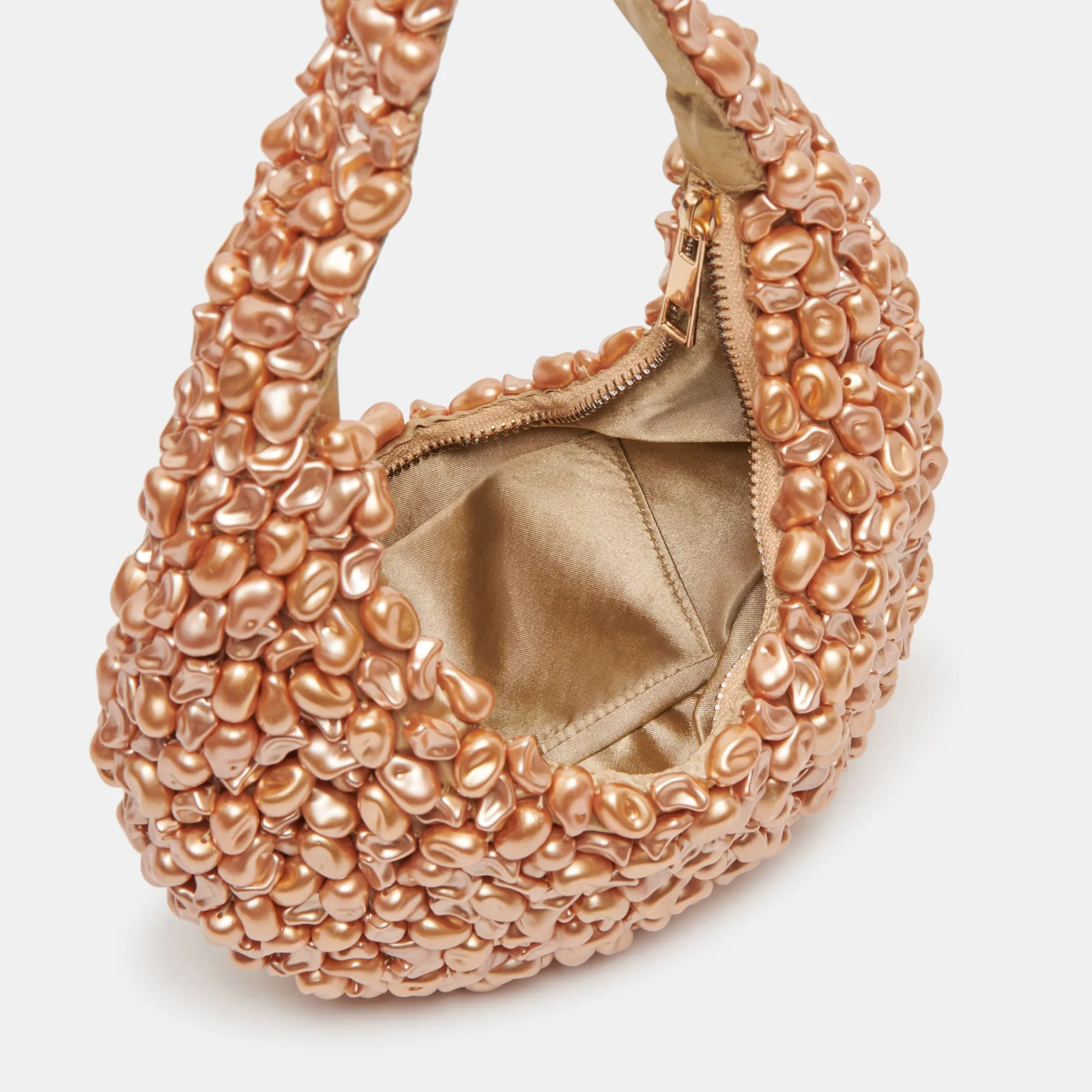 PEARLA SHOULDER BAG GOLD FAUX PEARL