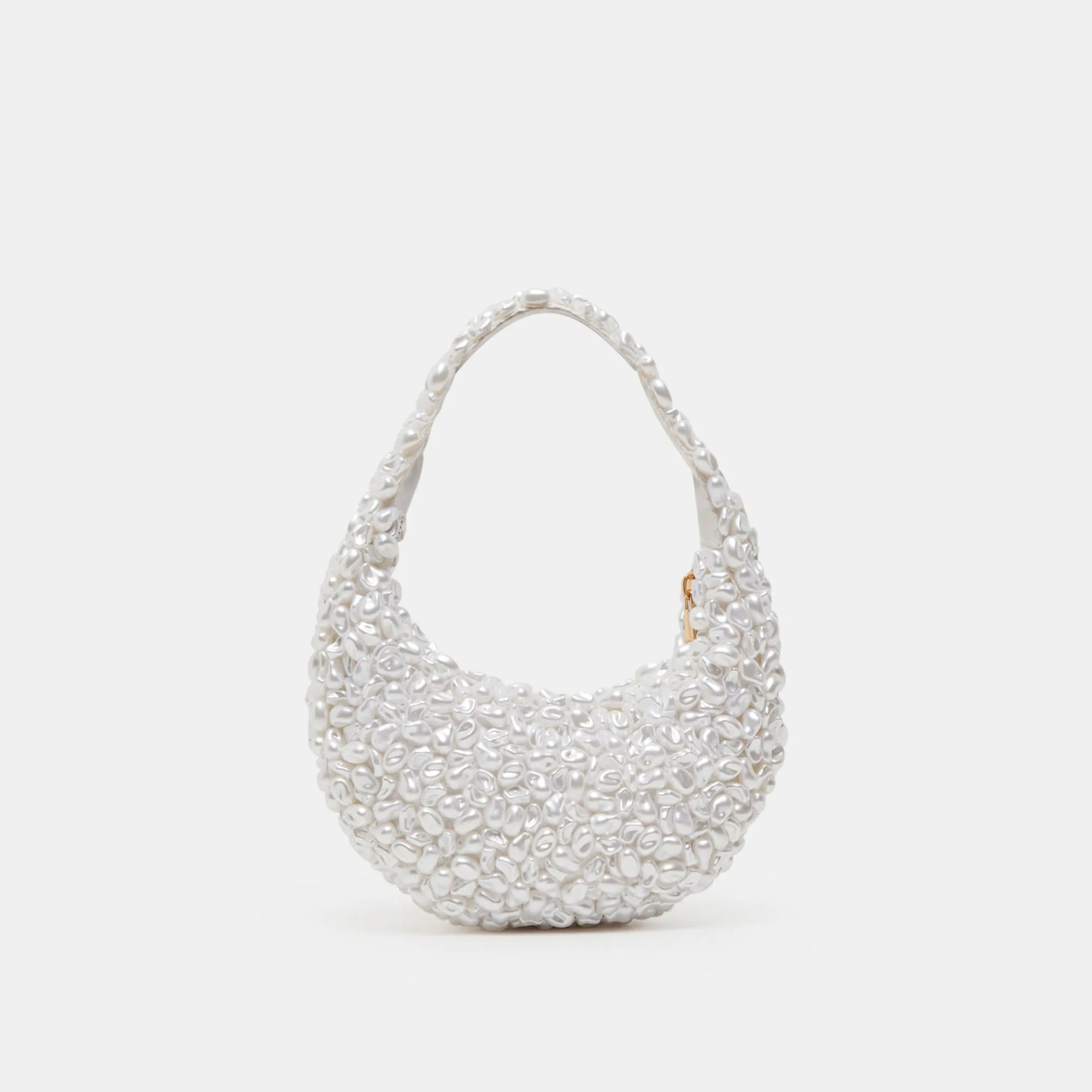 PEARLA SHOULDER BAG WHITE FAUX PEARL