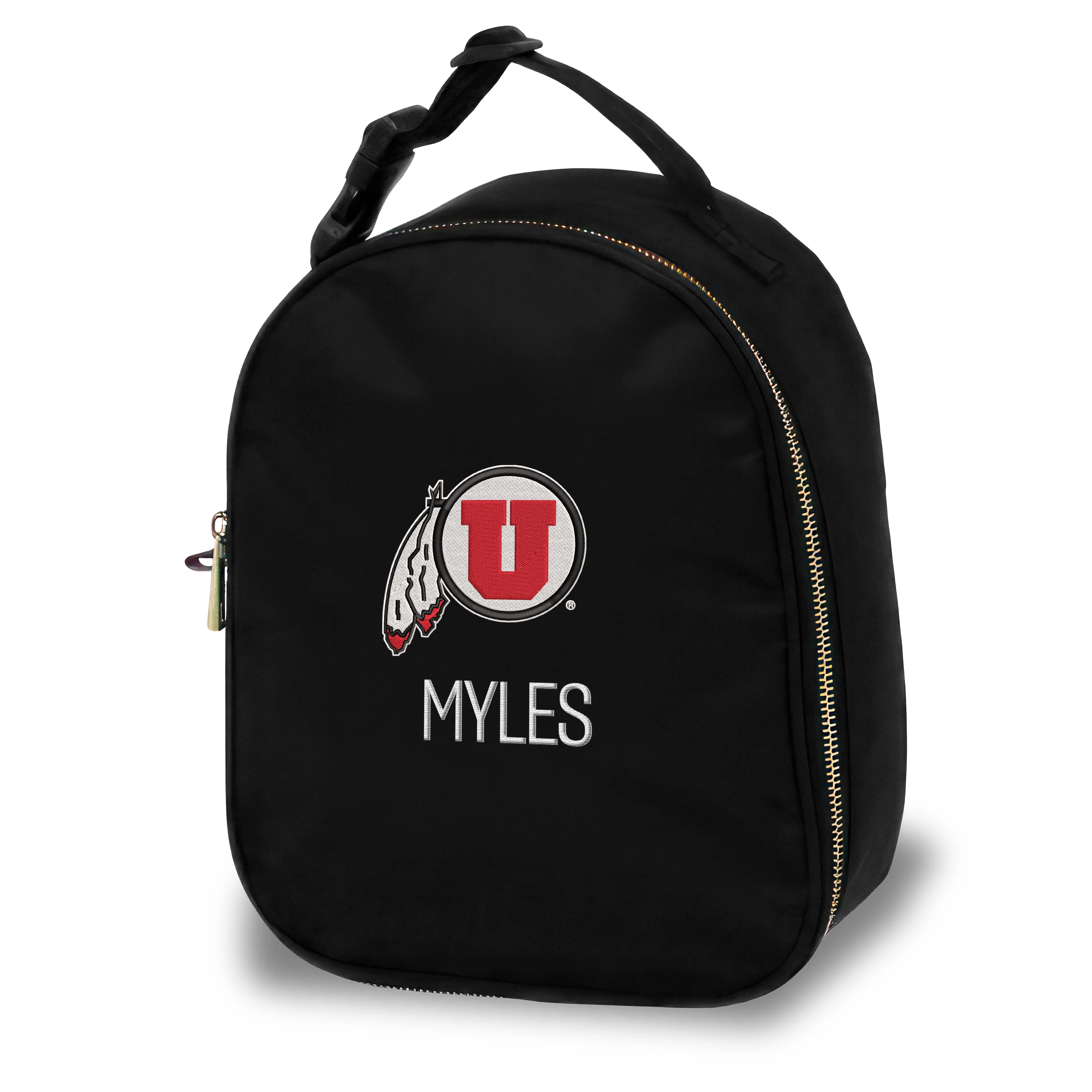 Personalized Utah Utes Circle and Feather Insulated Bag