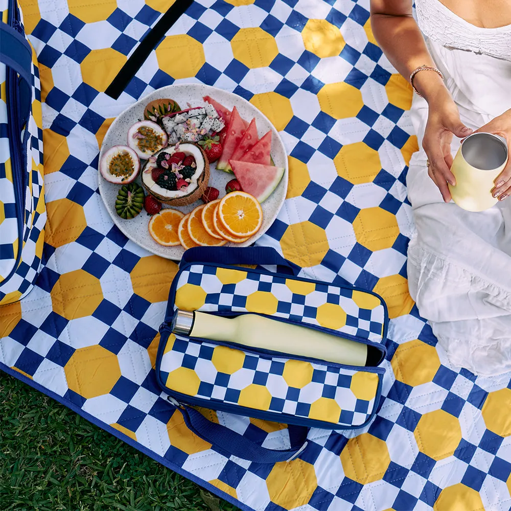 Picnic Bottle Bag - Retro Tile