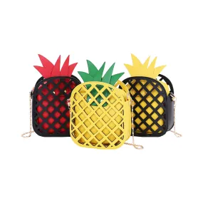 Pineapple 3D basket chain handbag clutch