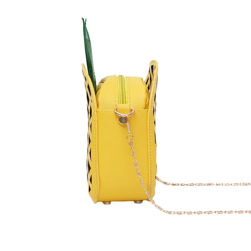 Pineapple 3D basket chain handbag clutch