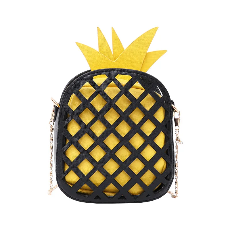 Pineapple 3D basket chain handbag clutch