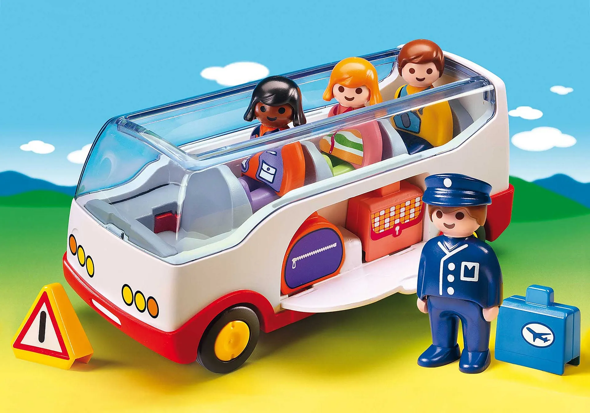 Playmobil 1.2.3 Airport Shuttle Bus 6773