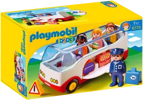 Playmobil 1.2.3 Airport Shuttle Bus 6773