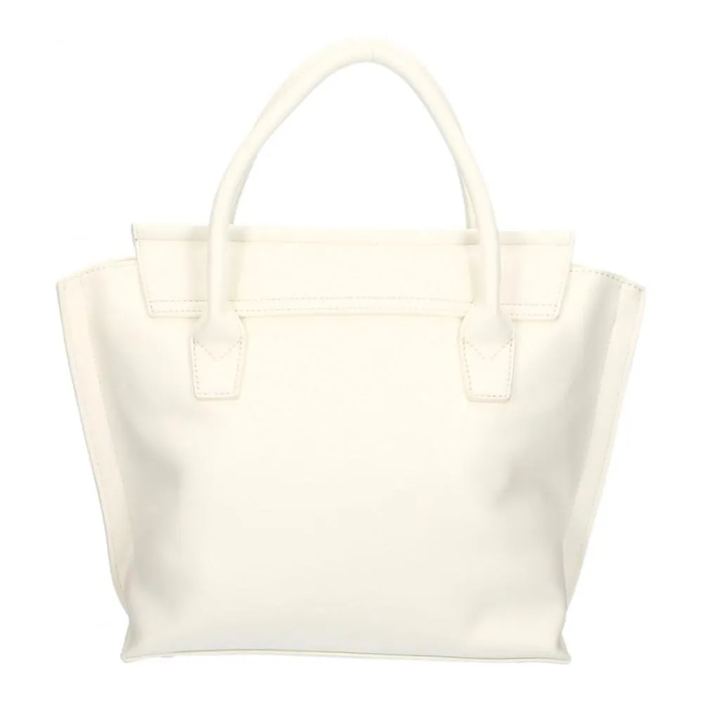 Plein Sport Elegant White Handbag With Magnetic Closure