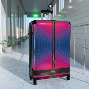 Polygon Colors Suitcase Carry-on Suitcase Pink and Blue Luggage Hard Shell Suitcase in 3 Sizes | 11196A