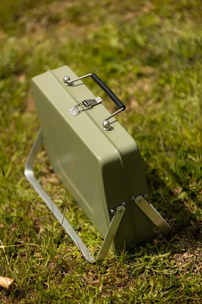 Portable Suitcase BBQ - Khaki Green