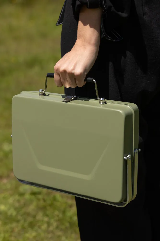 Portable Suitcase BBQ - Khaki Green