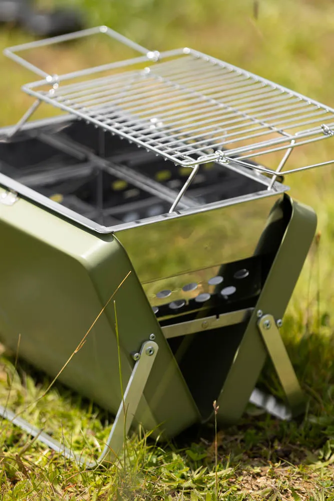 Portable Suitcase BBQ - Khaki Green