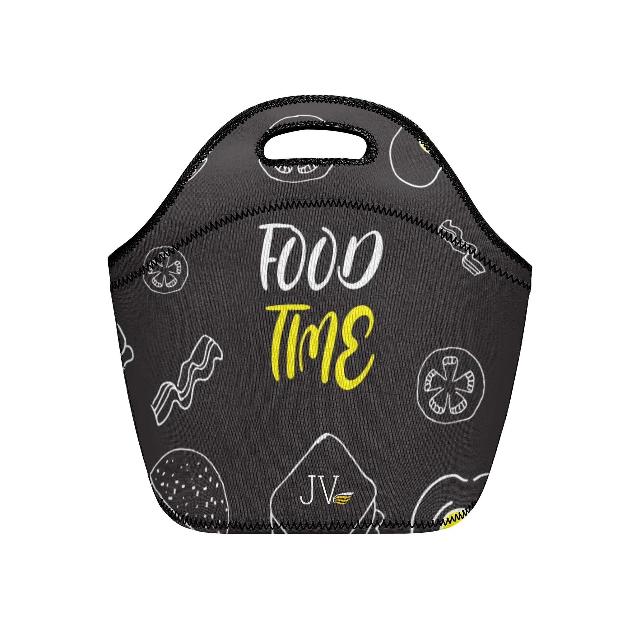 Printed   Embroidered Neoprene Lunch Bag