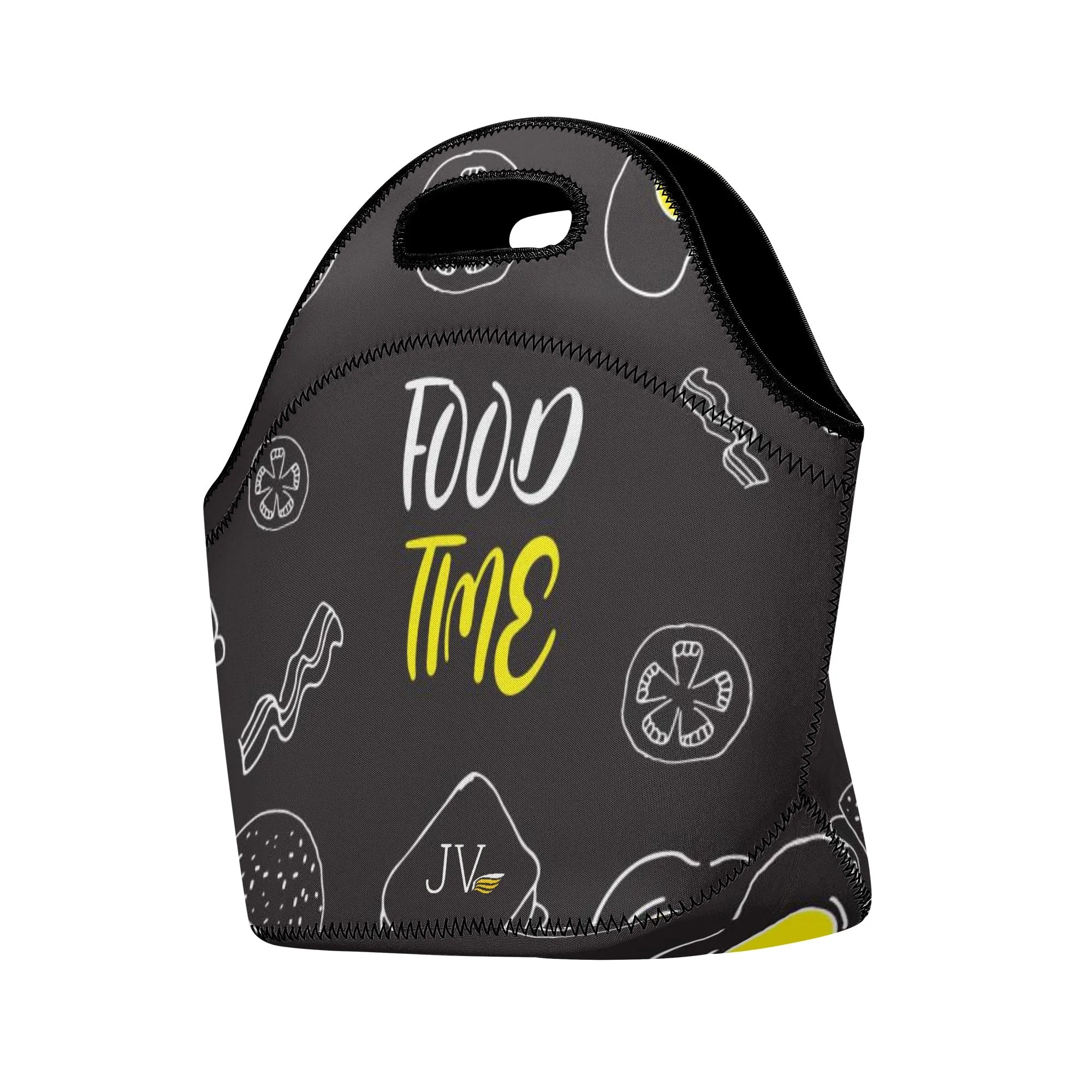 Printed   Embroidered Neoprene Lunch Bag