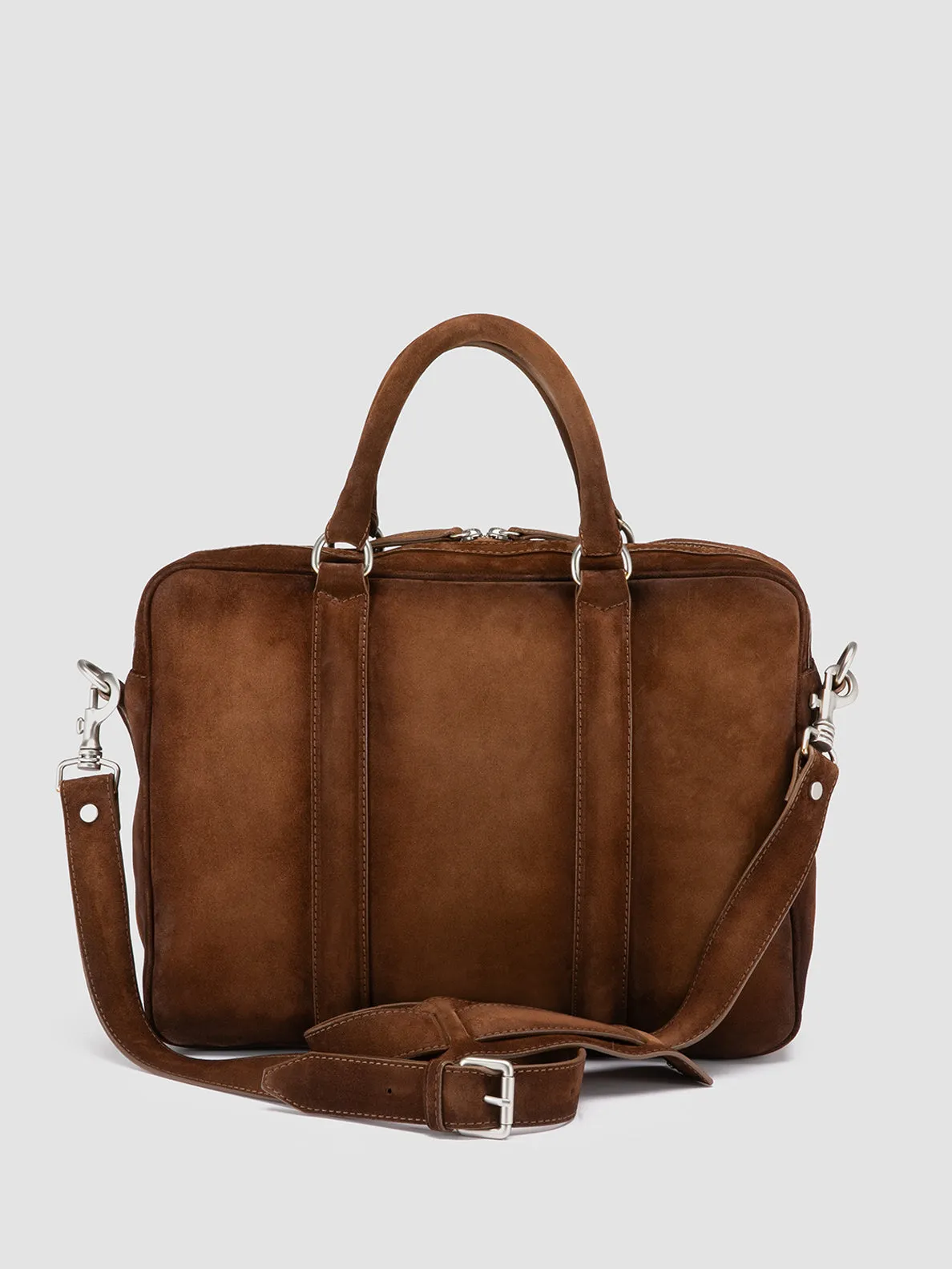 QUENTIN 010 - Brown Suede Bag