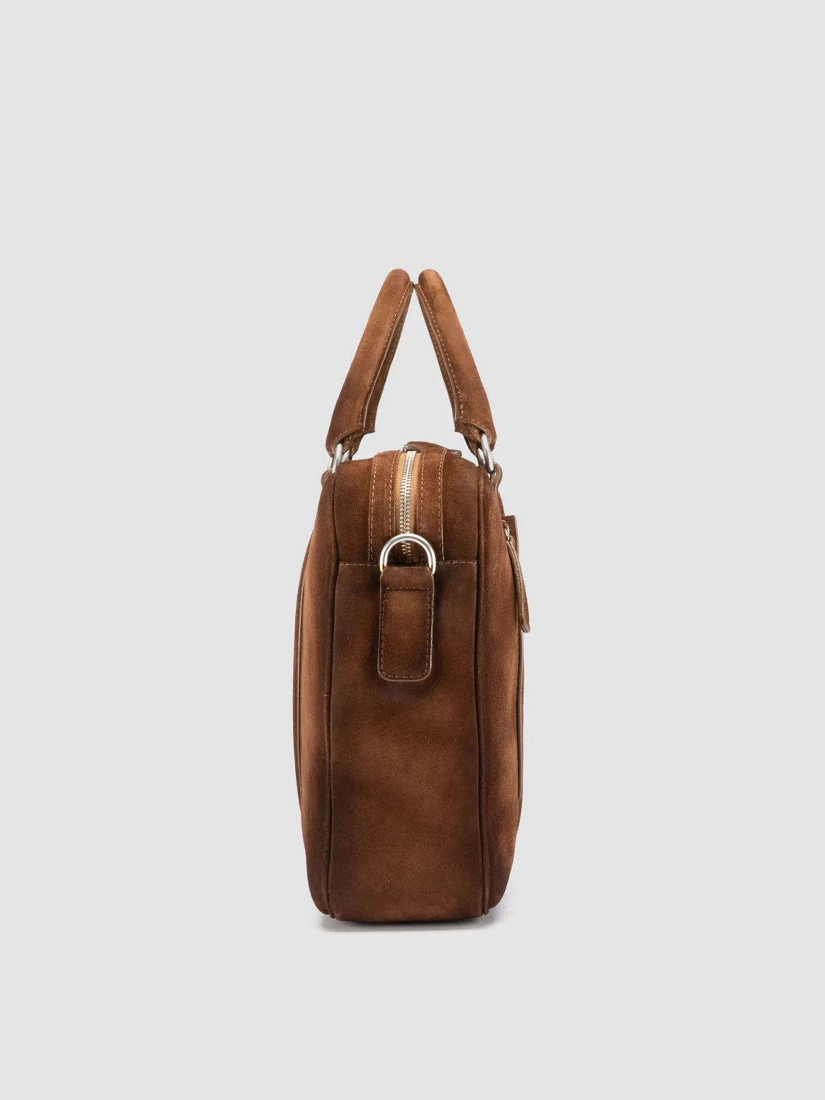 QUENTIN 010 - Brown Suede Bag