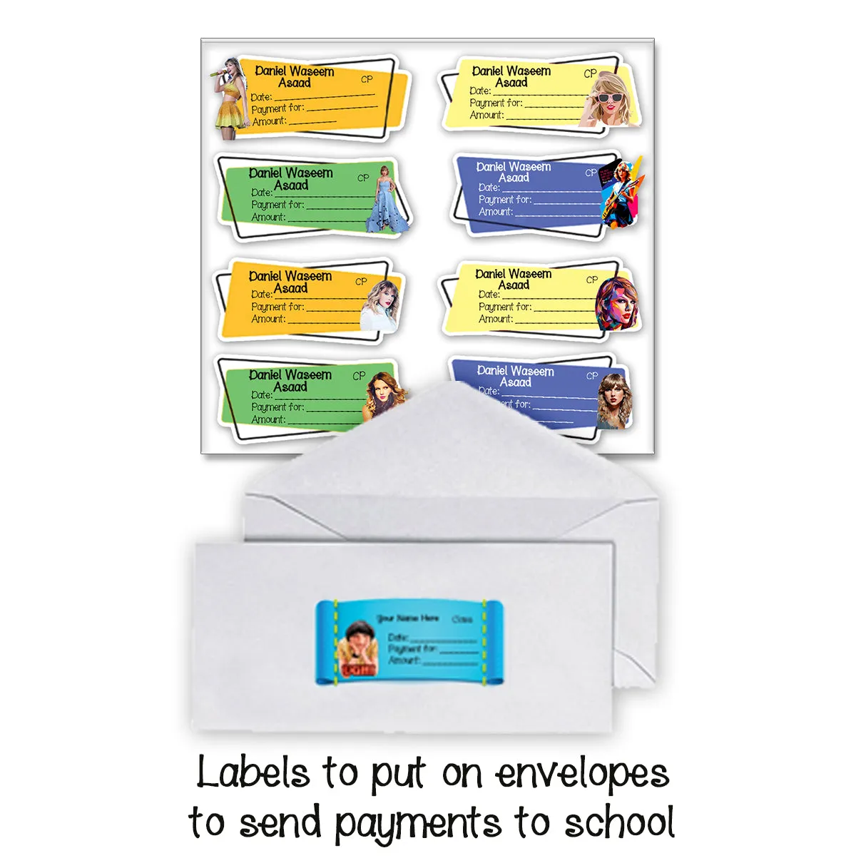 ""Taylor Swift" School labels packs