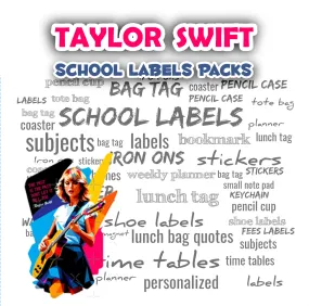 ""Taylor Swift" School labels packs