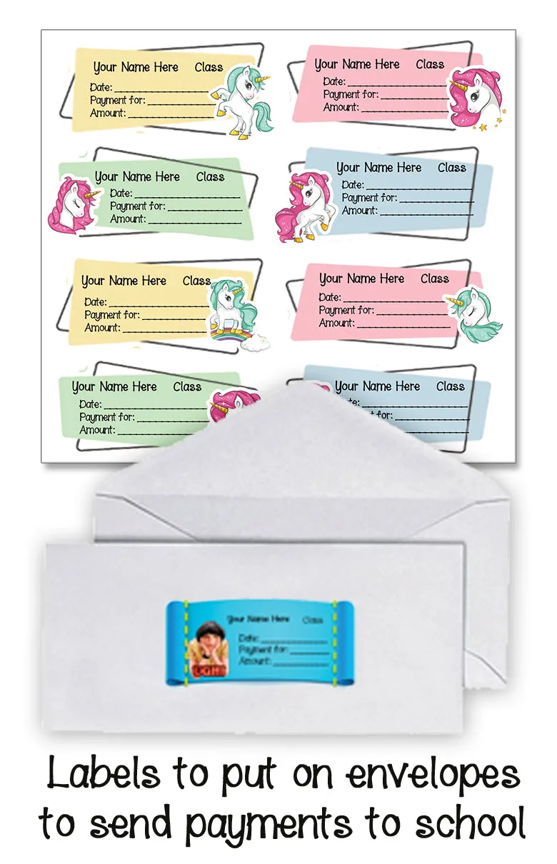 ""Unicorn" School labels packs