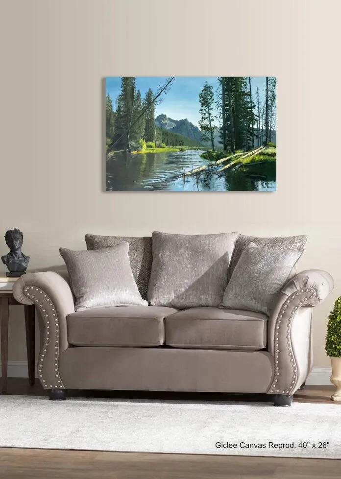 "Stanley Lake Outlet" - a Signed Edition Print of Idaho's fabulous Stanley Lake at the outlet.