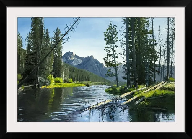 "Stanley Lake Outlet" - a Signed Edition Print of Idaho's fabulous Stanley Lake at the outlet.