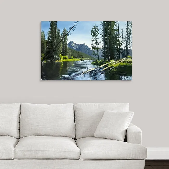 "Stanley Lake Outlet" - a Signed Edition Print of Idaho's fabulous Stanley Lake at the outlet.