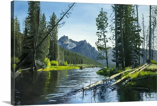 "Stanley Lake Outlet" - a Signed Edition Print of Idaho's fabulous Stanley Lake at the outlet.