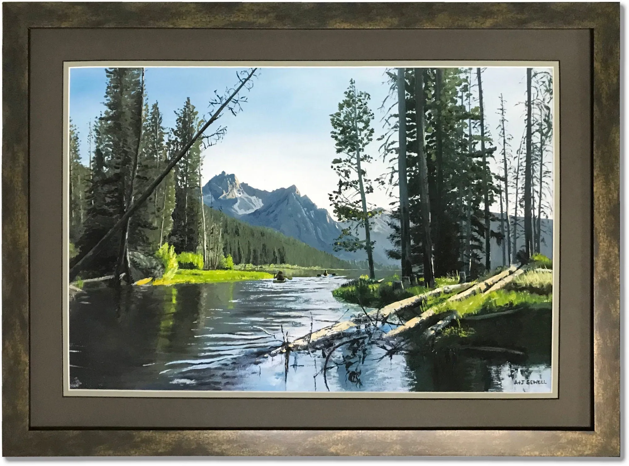 "Stanley Lake Outlet" - a Signed Edition Print of Idaho's fabulous Stanley Lake at the outlet.