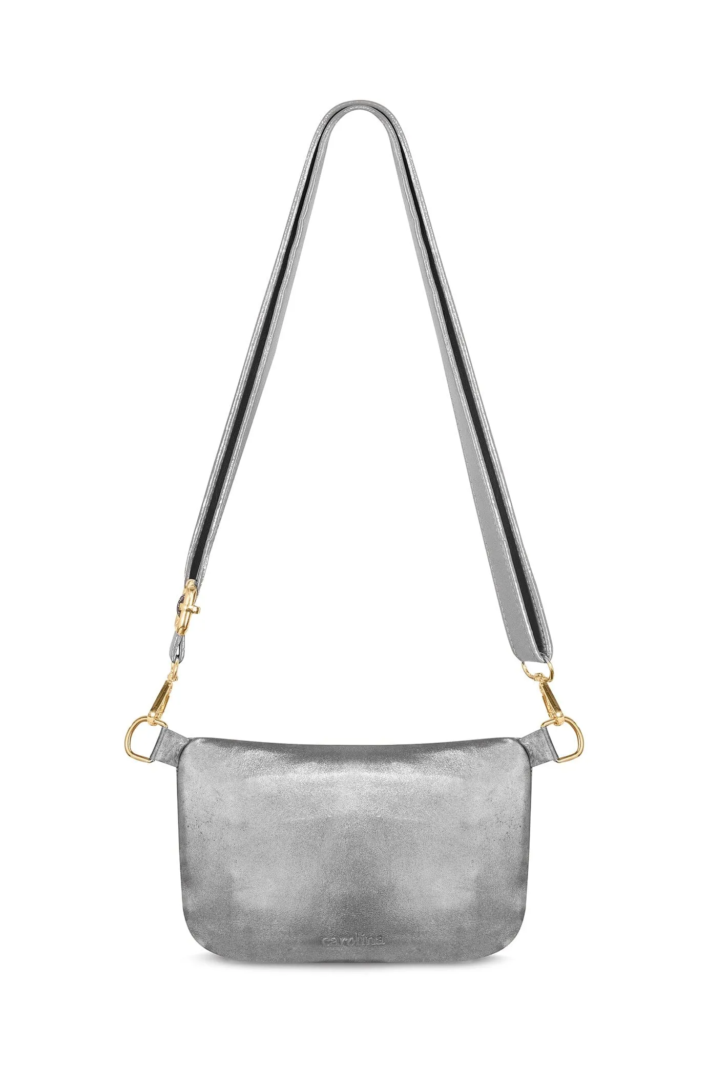 Ramona Leather Handbag Silver Metallic