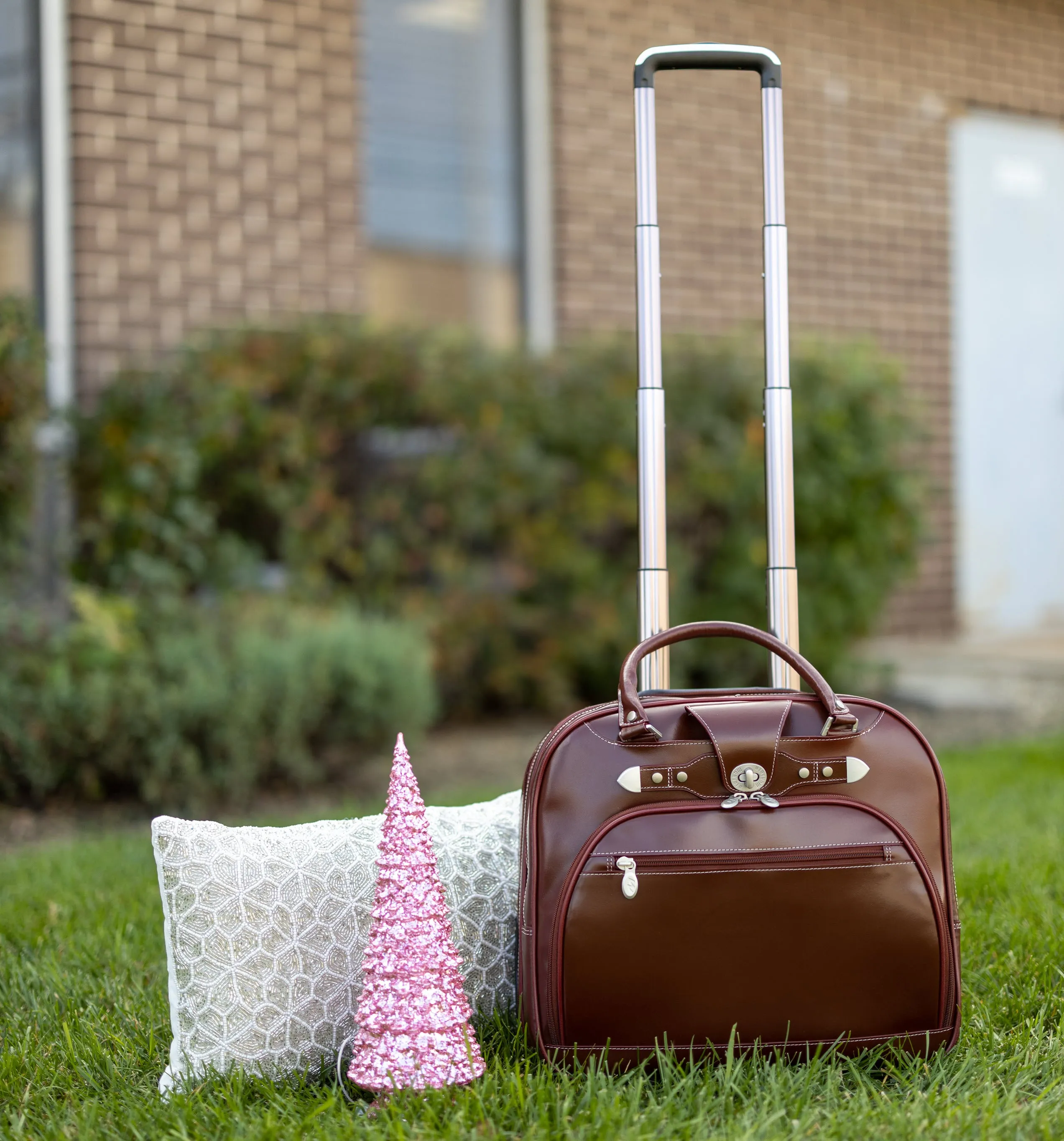 REDWOOD | Leather Wheeled Ladies Laptop Case