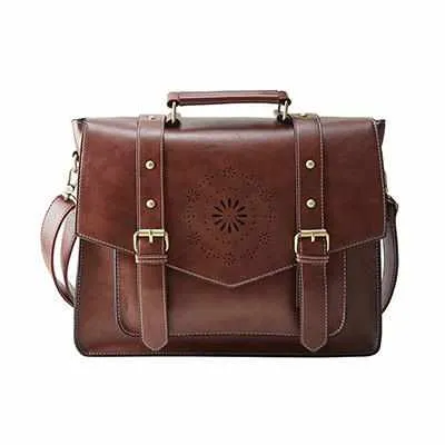 Retro Faux Leather Satchel Bags