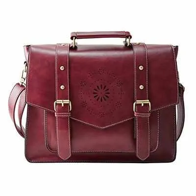 Retro Faux Leather Satchel Bags