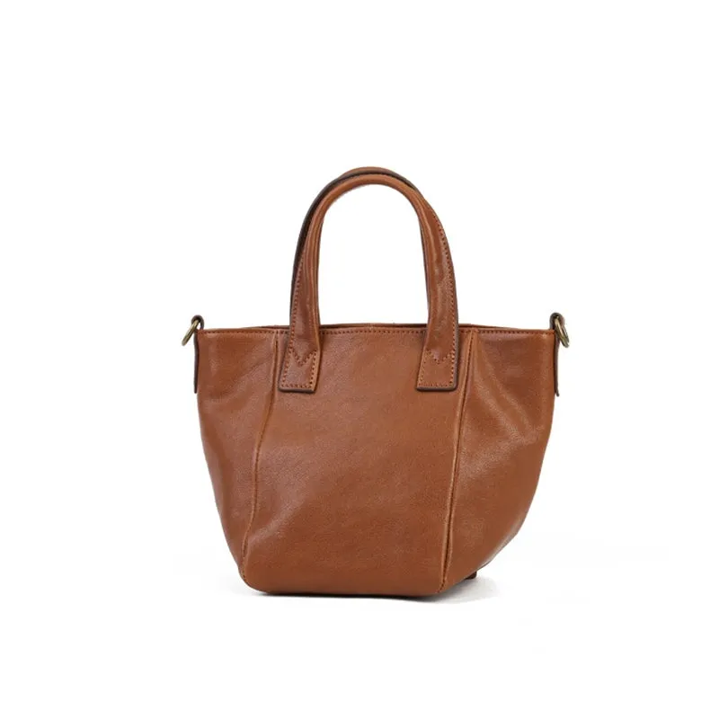 Retro Minimalist Texture Soft cowhide Handbag