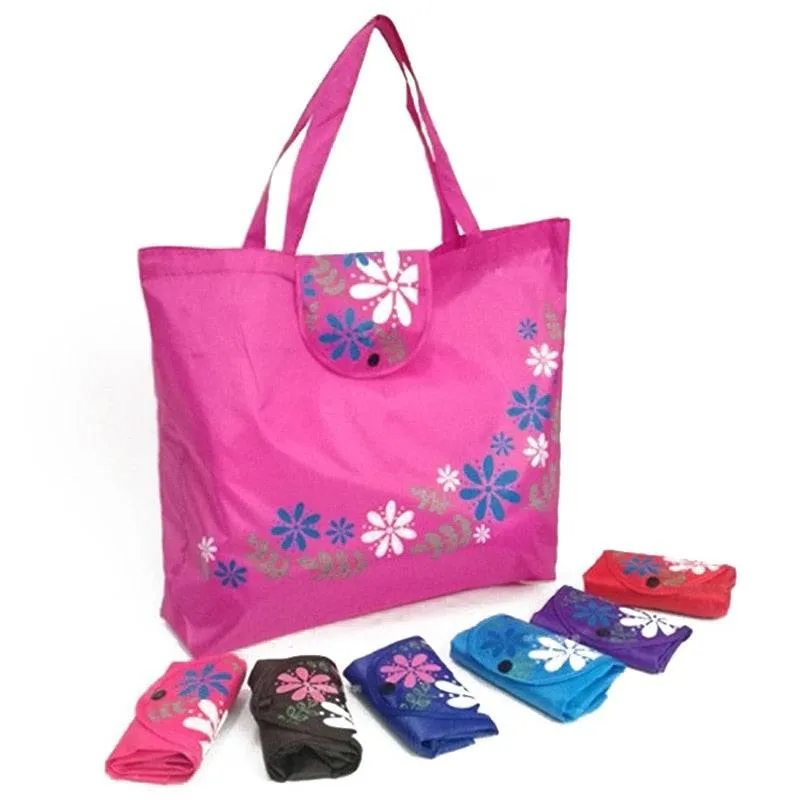 Reusable Shopping Bags - Eco-Friendly Foldable with Pouch - Washable and Waterproof