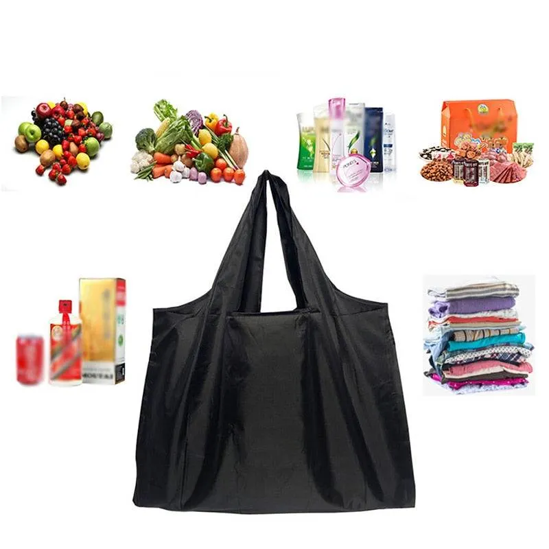 Reusable Shopping Bags - Eco-Friendly Foldable with Pouch - Washable and Waterproof