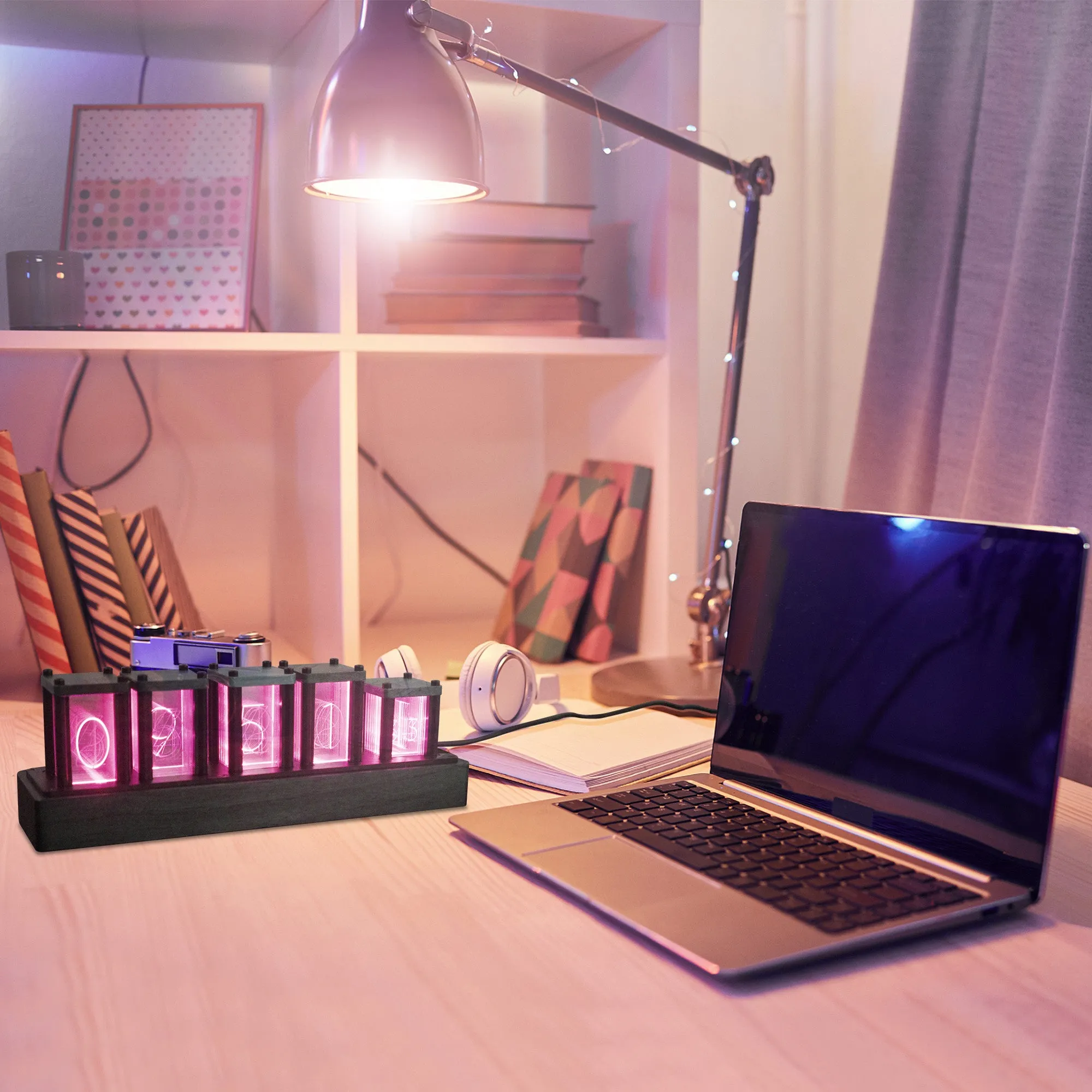 RGB Nixie Clock Table Decoration