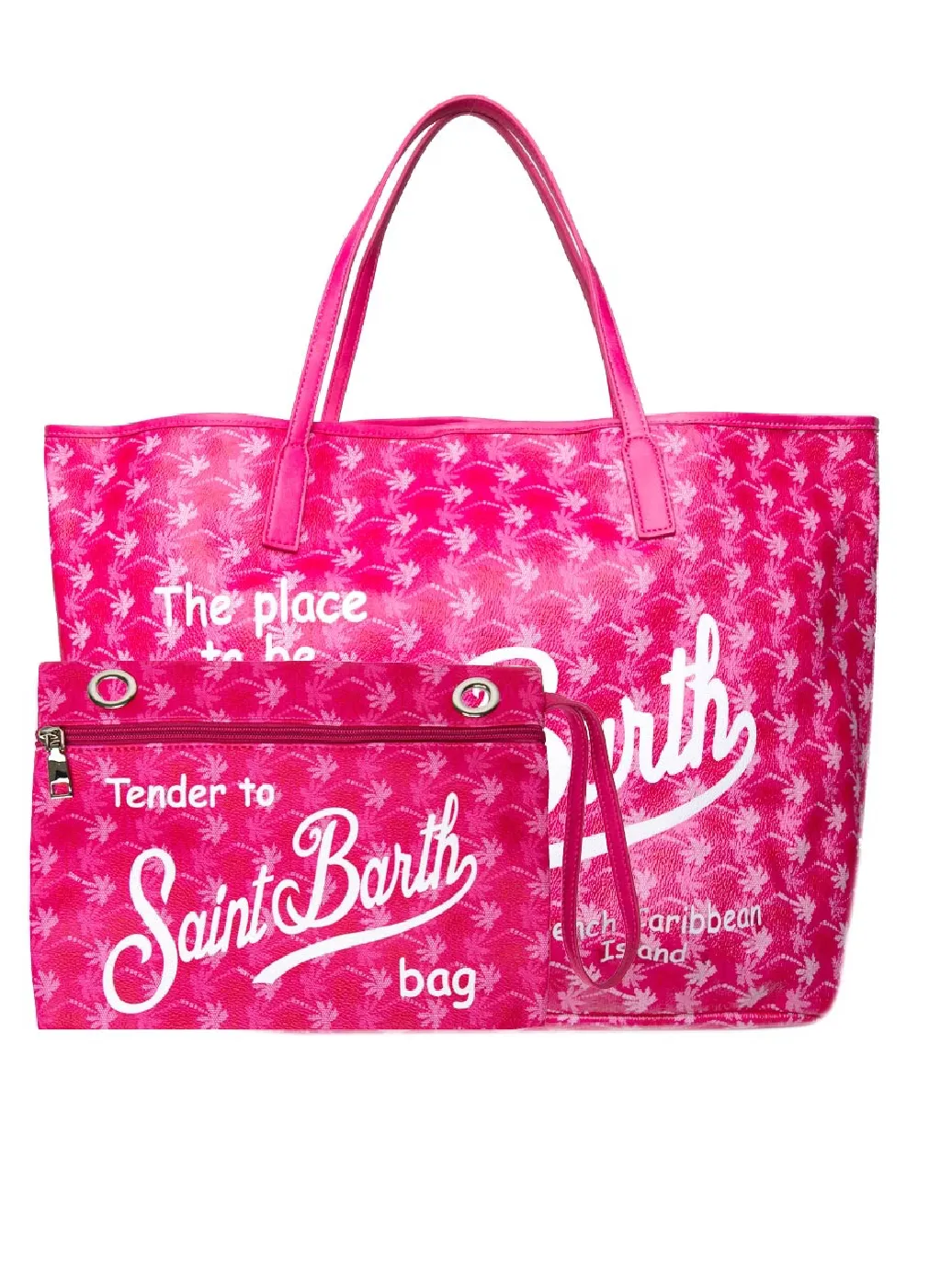 Saint Barth Fuchsia Monogram Bag