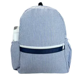 Seersucker Medium Backpack w/ Pocket