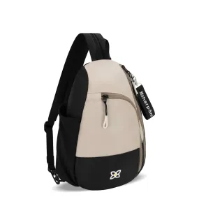 Sherpani Wayfarer Convertible Sling Backpack in Con Leche Beige